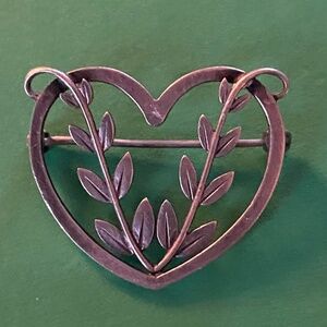 Vintage Georg Jensen Heart Brooch